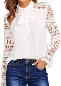 Shein  Lace Sleeve Top 🤍