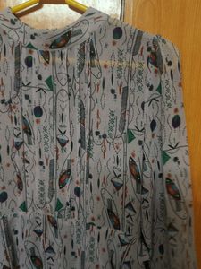 Patterned Midi Dress