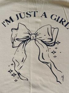 i&#39;m just a girl yellow crop top