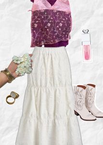 Pink Embroidered y2k top