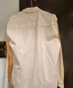 Dezier Men’s Cream Casual Shirt – Excellent