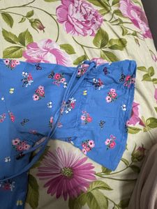 Floral Button-Down Peplum Top