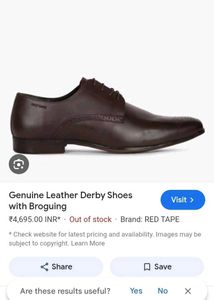 New Like BRAND REDTAPE FORMAL BROWN BROGEUS  Leath