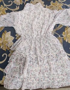 Floral Print Ruffled Dress