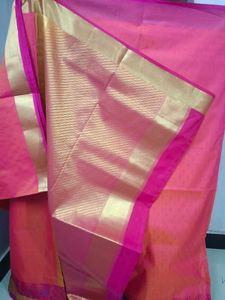 Pink & Gold Silk Saree