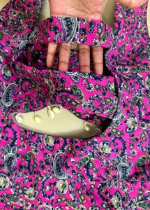 Pink Floral Cutout Maxi Dress