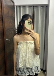 Off White Tube Top