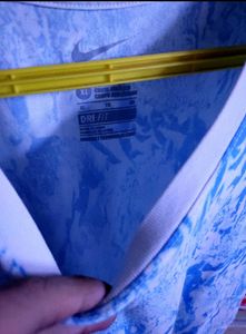 Sky Blue Dye Cotton Nike Basketball KD Tshirt