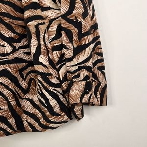 Tiger Print Button Down Shirt