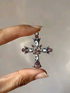 Sparkling Jeweled Cross Pendant