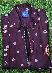 Boys Patterned Casual Shirt