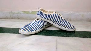Striped Canvas Casual Shoes