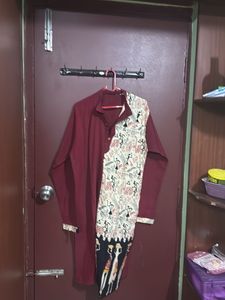 Ethnic Print Maroon Tunic