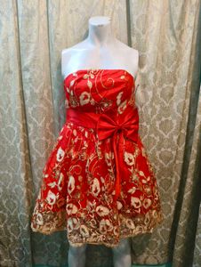 Red &amp; Gold Party Dress