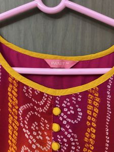 Panit Branded Full Flare Chunri Print Kurti For M