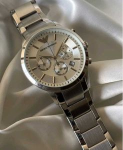 Emporio Armani Silver Chronograph Watch