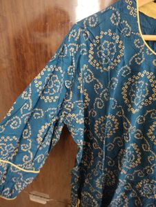 Elegant Blue Printed Kurta