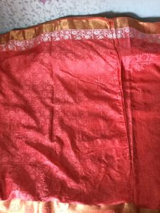 BrandNew Beautiful BanarasiSaree-Coral&Gold-WithBl