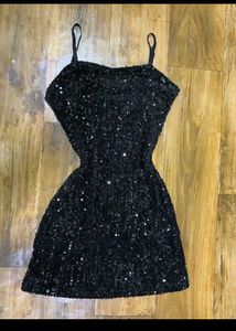 Black Sequence Bodycon Dress
