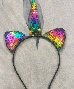 Rainbow Unicorn Sequin Headband
