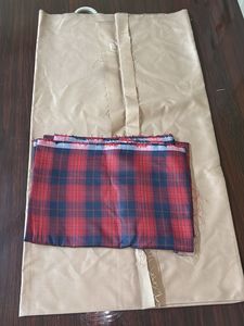 Shirt and Pant Material Red Plaid Dress