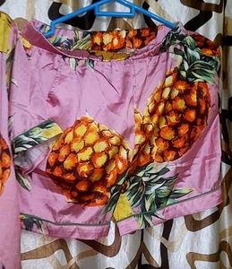 Pineapple Print Pajama Set