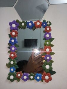 Floral Clay Mirror