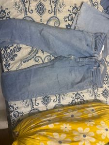 Denim Jeans with a pen mark kn right po