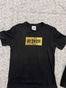Zara Black 'Hi 2019!' Tee