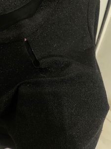 Sparkly Black Top with Keyhole Detail