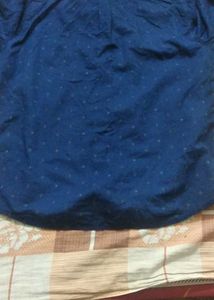 Navy Blue Casual Button-Down Shirt