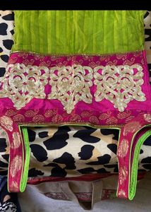 Pink Green Anarkali Kurta Set