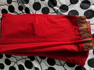New Price!!Dark Red Cotton Pant Free Size (Only Pa