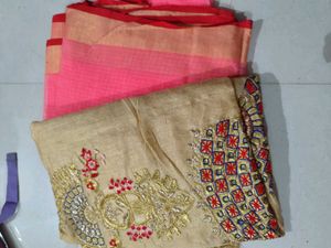 Baby Pink Saree New Sale