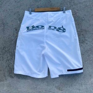 White Striped Swim Trunks