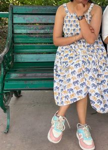 Elephant Print Elegant Gown