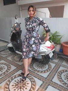 Black Fit And Flare Dress For Women