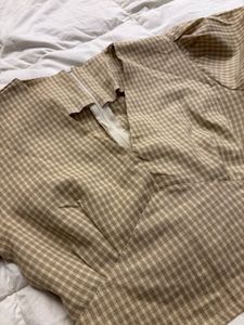Korean Checkered Crop Top