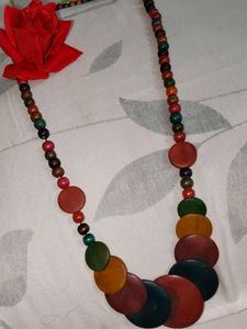 Boho Chic Wooden Beaded Necklace