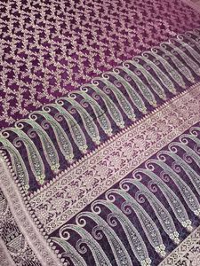 Purple &amp; Gold Banarasi Silk Saree