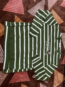 Green Stripped Top