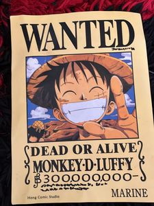 Luffy Wanted Poster  Cardboard Type Anime One Piec