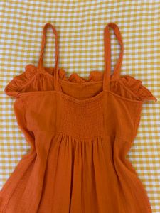 Cute Orange Dress Fits S/M