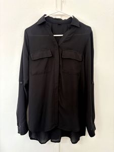 Black Button-Down Shirt