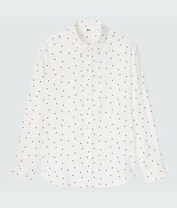 Uniqlo Polka Dot Button Down Shirt