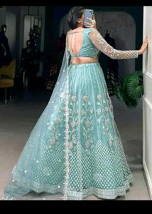 Elegant Blue Floral Lehenga Choli