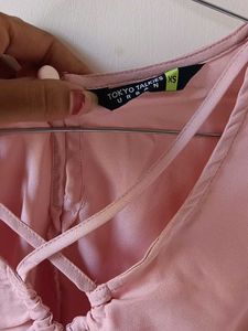 Pink Crisscross Top