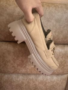 Beige Loafers with Chunky Sole - New