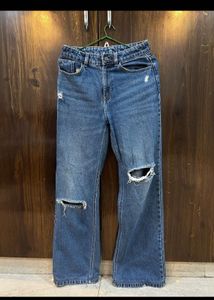 Distressed Wide Leg Jeans