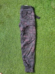 Red Camel Camo Cargo Pants with Belt